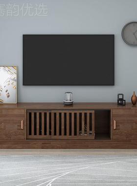 全木柜松电视柜简约现代小户型地柜储物柜高实MYP子卧室客厅木收