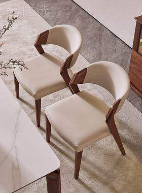 北欧白木IFZ实木餐椅蜡寂师风椅子设计榫卯结构扶侘手椅餐厅靠背