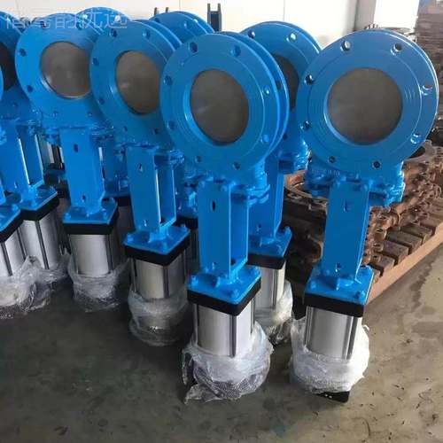 沪工工纪泉气动铸良钢刀型闸阀PZ73H-10法兰高SOZ温C高压美标6日