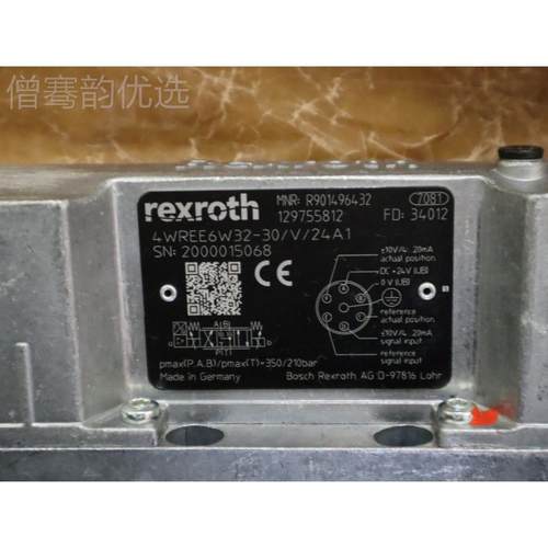 4WREE6W2-30V/2/4A1 0R914964BCJ32 德国力3士乐REXROTH比例阀