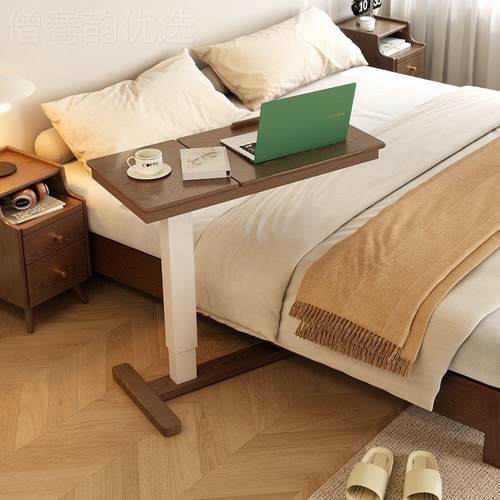 实木边IMN写字桌带轮可移动升记本电脑桌沙发边笔床几床上小降桌