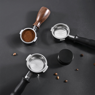 辣妈胶柄51无底咖啡机萃取把手实木54有底M10适配La marzocco58MM