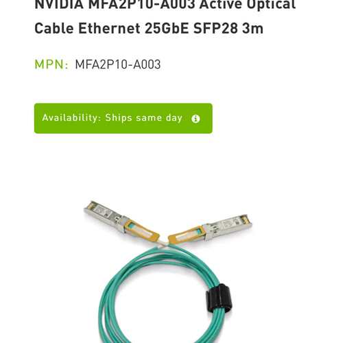 NVIDIA MFA2P10-A003  Ethernet议价