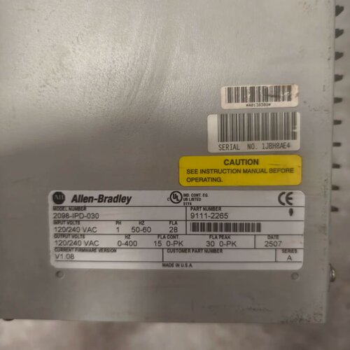 出售Allen-Bradley 2098-IPD-030伺服议价