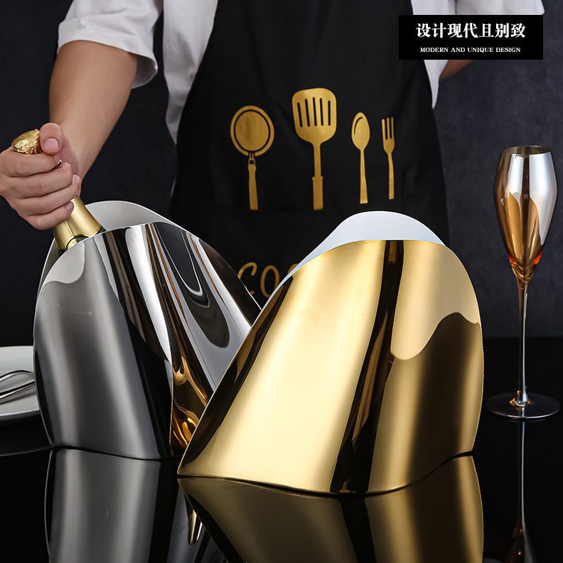 直销不锈钢香槟桶冰镇香槟红酒啤酒桶 酒吧KTV用具不锈钢冰桶家居