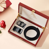 带礼盒装 正品 腰带2025新款 高档双扣头牛皮裤 保罗男士 皮带真皮男款