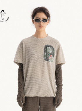 苔火 中性款Primaloft®抓绒保暖短袖T恤 | 半兽人THERIANTHROPY