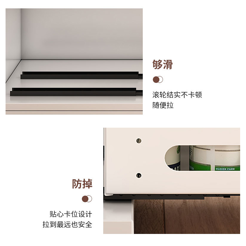 抽拉碗碟置物架橱柜内置拉篮厨房抽拉式碗盘收纳碗架沥水柜内分隔