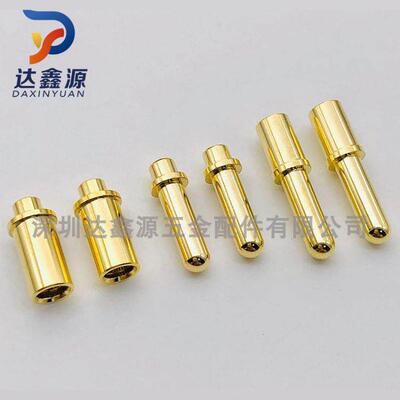 现货供应 冠簧PCB板电源连接器4.0焊接端子冠簧公母铜针插针pin针