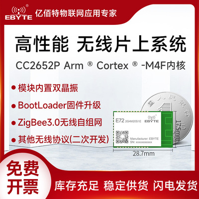 亿佰特Zigbee3.0自组网无线模组CC2652P物联网智能家居低功耗模组