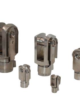 ISO6431/6432 SI气缸配件卡扣式Y型接头 气缸安装附件U型连接叉