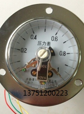 雷尔达YX60ZT轴向带边电接点压力表 控制表 真空表 01MPA