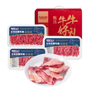 左庭右院 自家养牛 牛肉礼盒A 新鲜热气牛肉 自家屠宰 600g