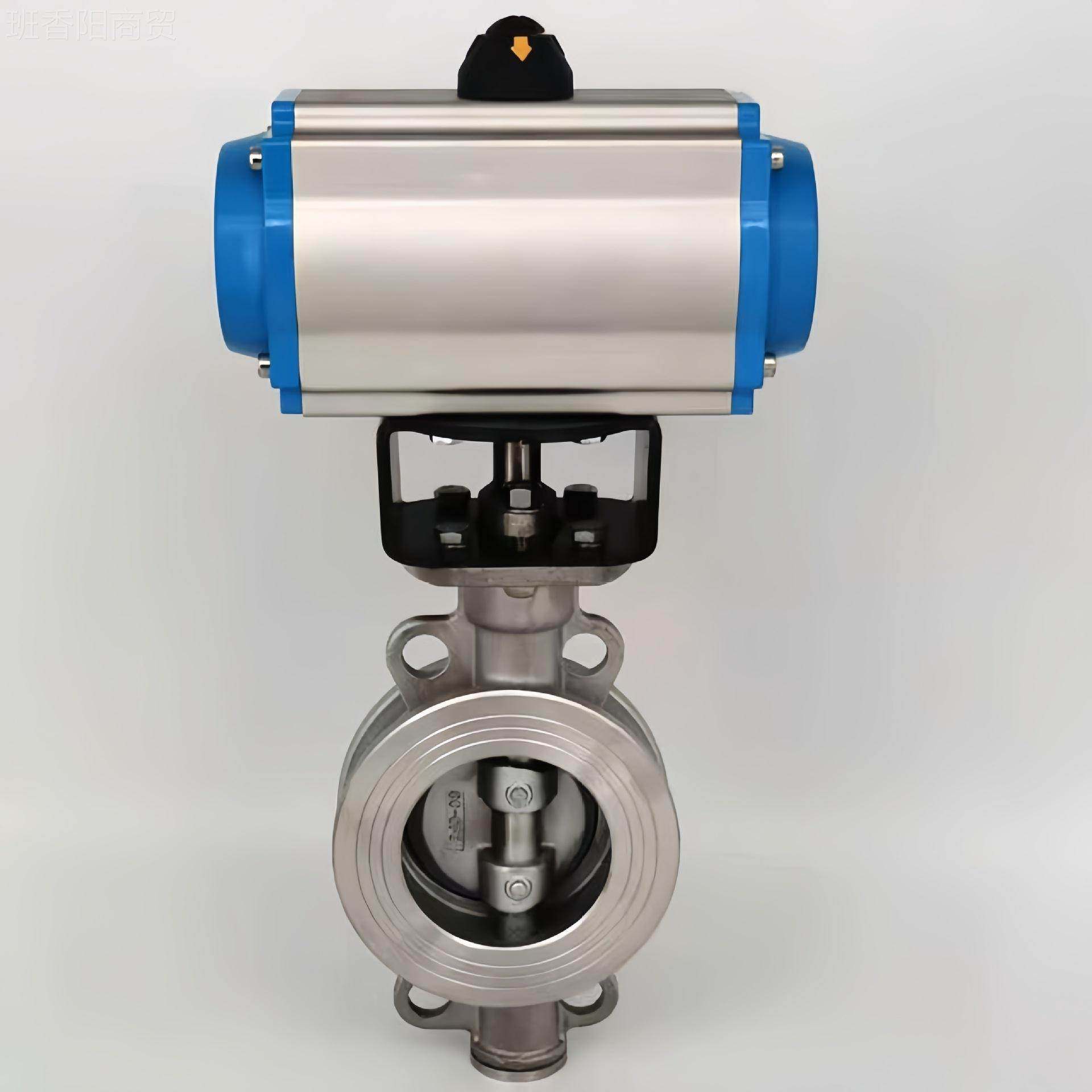 沪工气良防工泉不OXS锈钢动对夹式蝶阀D673W纪-16P三偏心爆美标日