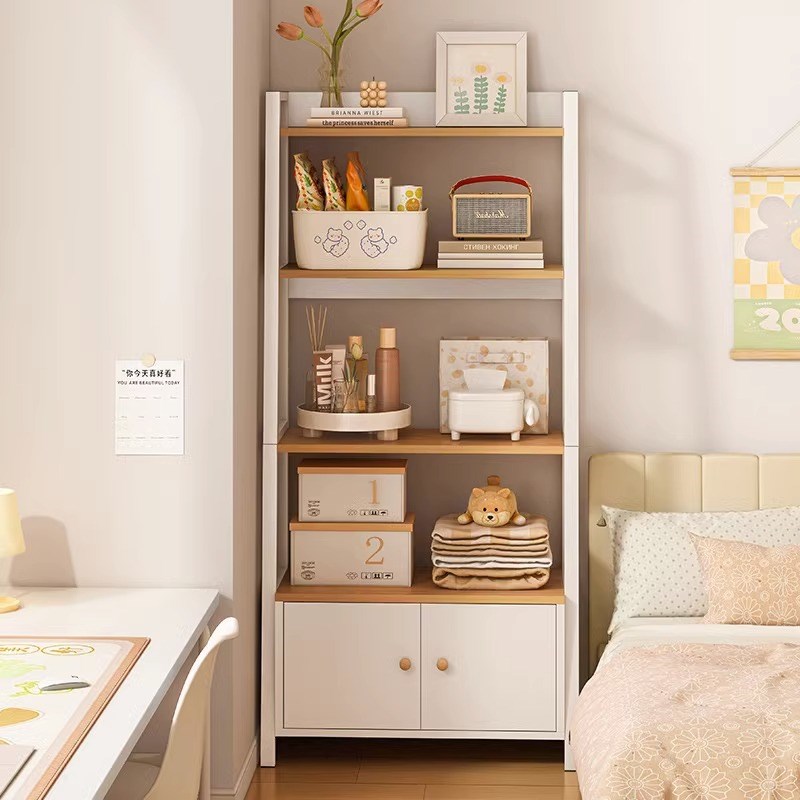 ins风铁艺书架落地置物架客厅卧室家用多层收纳储物架手办展示柜