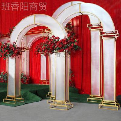 新款铁贴膜EFL门罗马拱婚庆道具背婚礼四景方罗马艺柱摆件