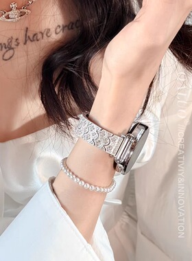 QALUO新款〔美人鱼鳞〕适用华为手表watchGT6/gt5/fit3/4pro表带gt3/2pro轻奢荣耀watch5/4女生41/42mm金属