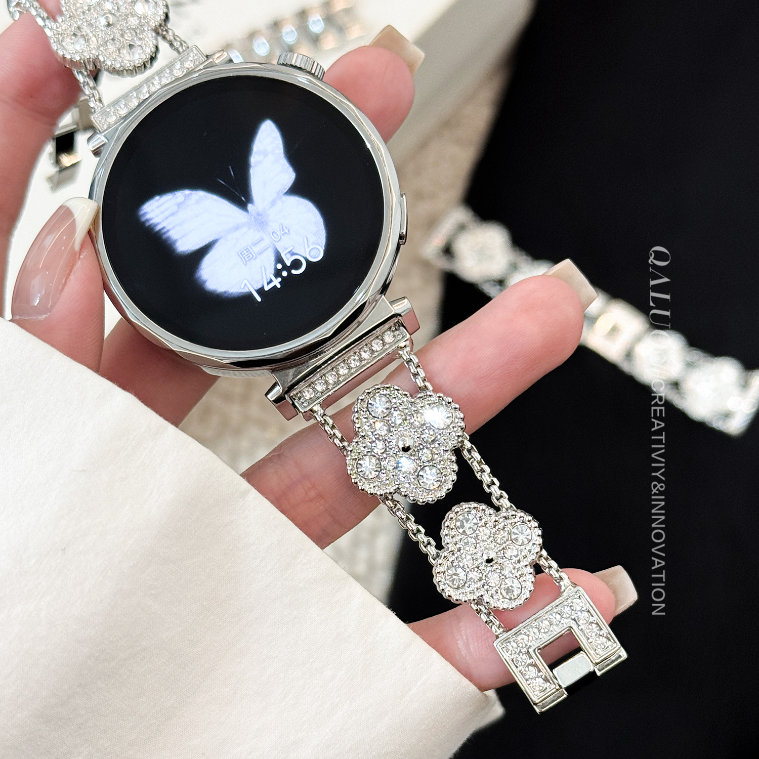 千洛华为手表星芒链条表带