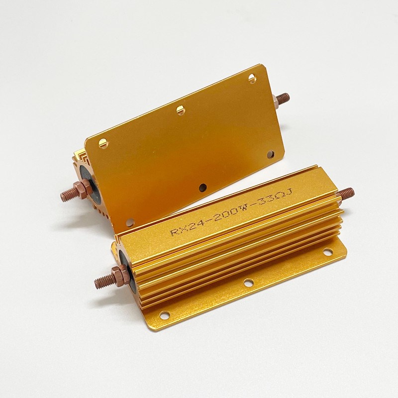 RX24G-200W 300W 500W黄金铝壳电阻1R 2R 3R 4R 5R 10R 100R欧 1K