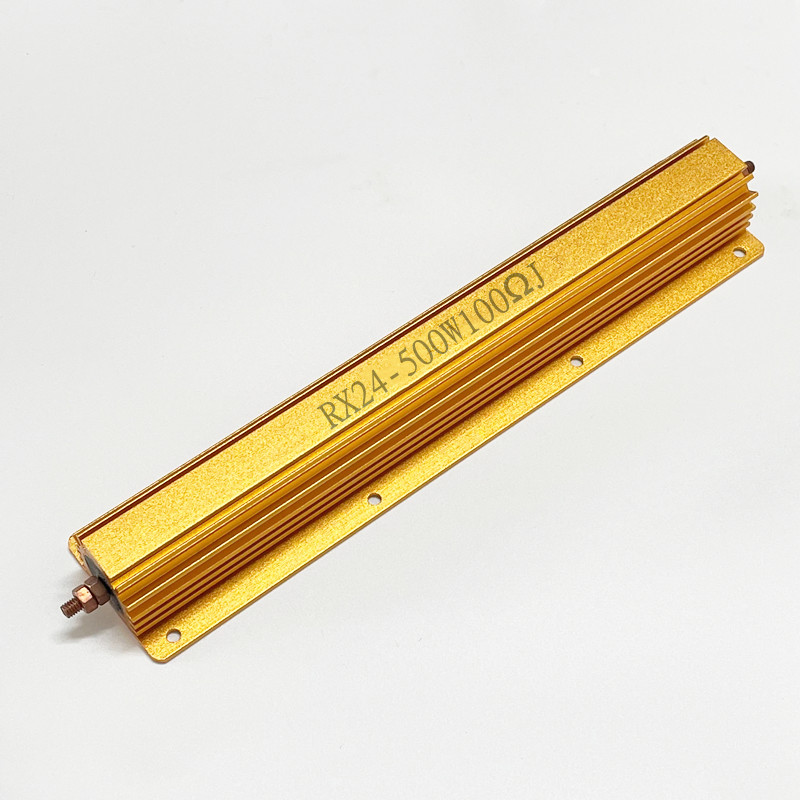RX24G黄金铝壳散热电阻500W 0.1/0.5/1/2/8/10/20/30/50/100欧 1K