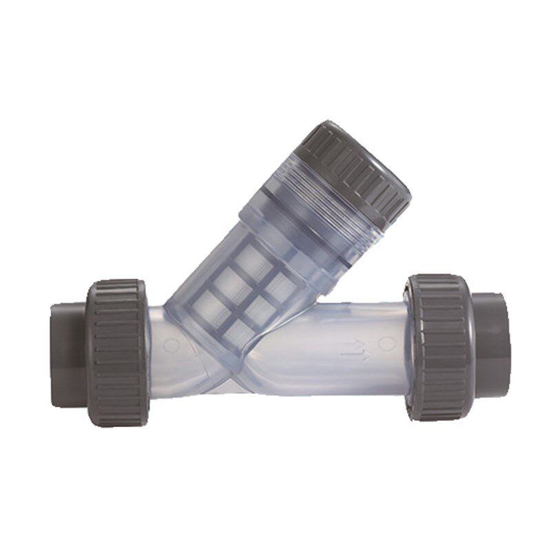 UPVC透明过滤器 品质Y型过滤器 PVC塑料过滤器63mm DN50 2寸