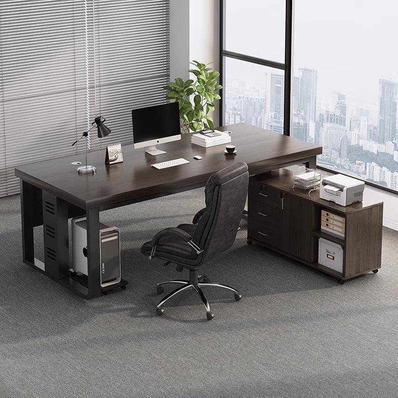 办公桌现代简约台式电脑桌家用老板桌办公室职员桌椅组合电脑桌子