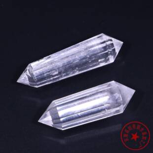 天然水晶沃格尔多切面瑜伽白水晶柱24面多棱柱水晶工艺品灵摆