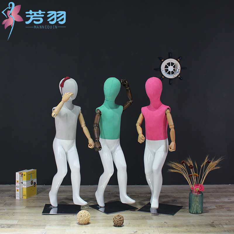 儿童模特道具全身小孩模特彩色儿童橱窗童装展示架假人小童模特架