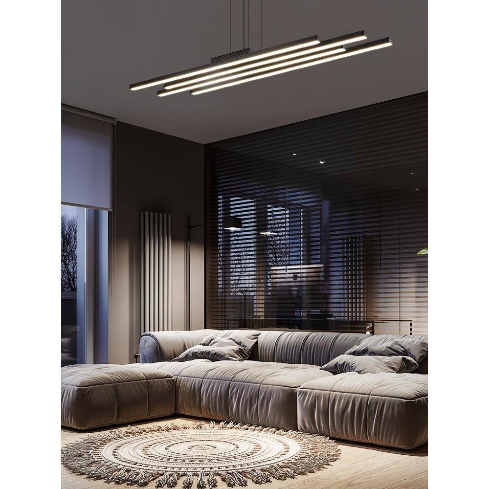 客厅吊灯主灯2025年新款现代简约大气极简轻奢北欧灯具套餐客厅灯