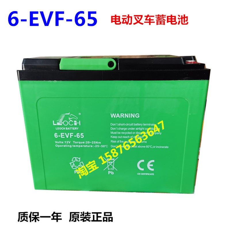 电动搬运车诺力杭叉中力合力小金刚电瓶免维护蓄电池6-EVF-65现货