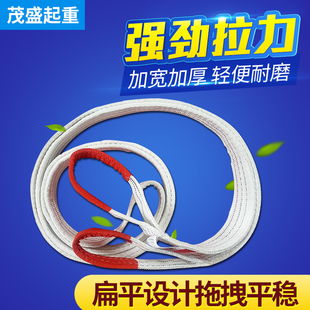 起重吊装带1/2/3/5吨 吊带双扣环形绑带吊带 行车扁捆绑平拖车绳