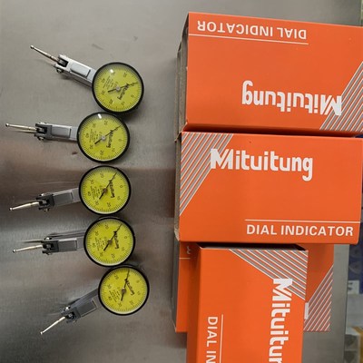 三丰杠杆百分表 0-0.8 杠杆指示表 磁力表座表头一套 精度0.01