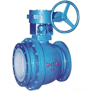 Q341F4616 衬氟涡轮球阀 耐腐耐酸碱铸钢  法兰球阀DN15250
