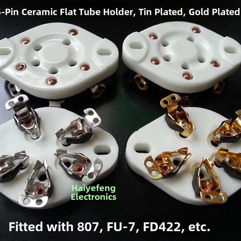 陶瓷五脚5脚电子管座5脚平板管座 GZC5-1-G  适FD422  807 FU7