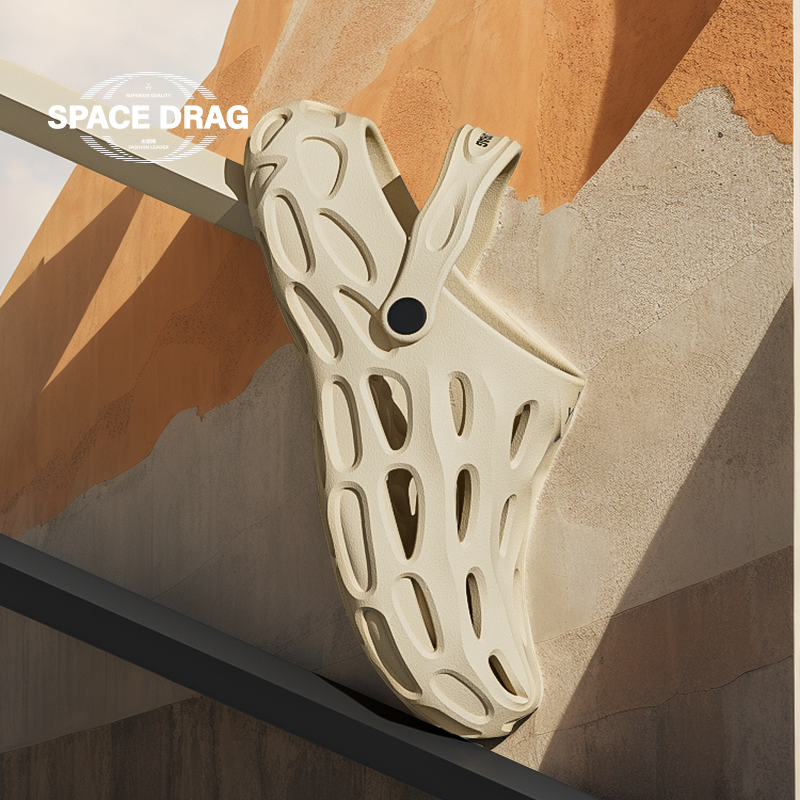 太空拖男洞洞鞋2025新款夏季潮牌户外开车两用防滑透气不臭脚凉鞋,流行男鞋,洞洞鞋,淘宝优惠券,粉丝福利购,淘宝优惠卷