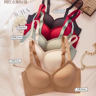 外扩固定杯软支撑内衣女小胸平胸聚拢无钢圈无痕显胸大文胸罩加厚