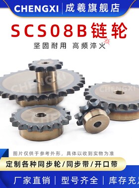 SCS高精度单排链轮4分 08B 08B36齿 08B37齿 08B38齿 08B39齿碳钢