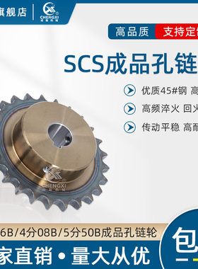 SCS高品质45钢成型孔链轮齿轮3分060B4分08B5分50B精车内孔键槽孔