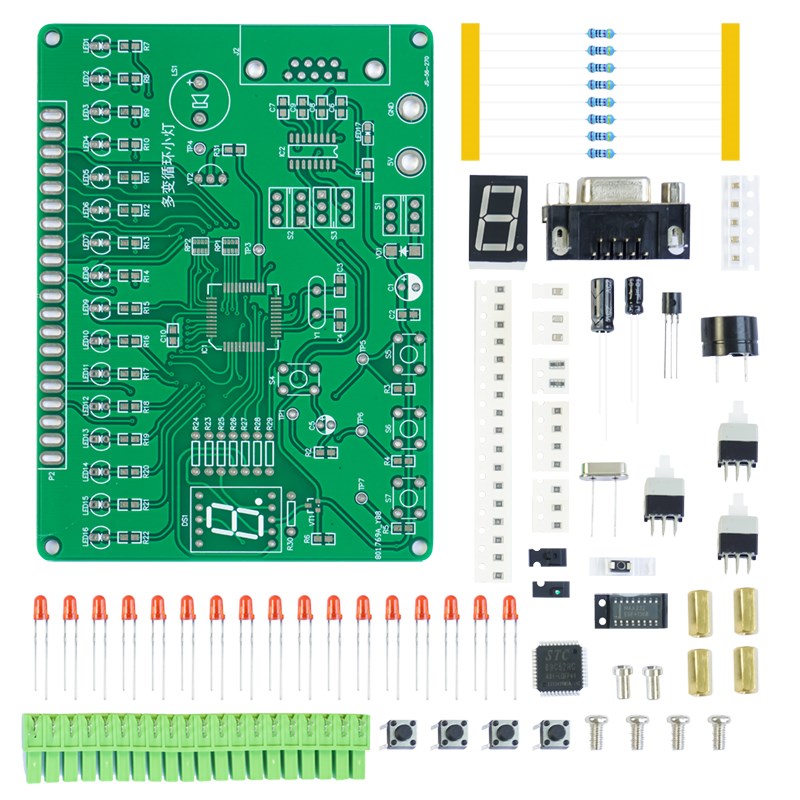 多变循环小灯系统电路技能装配调试Labview编程竞赛套件JS-56-270