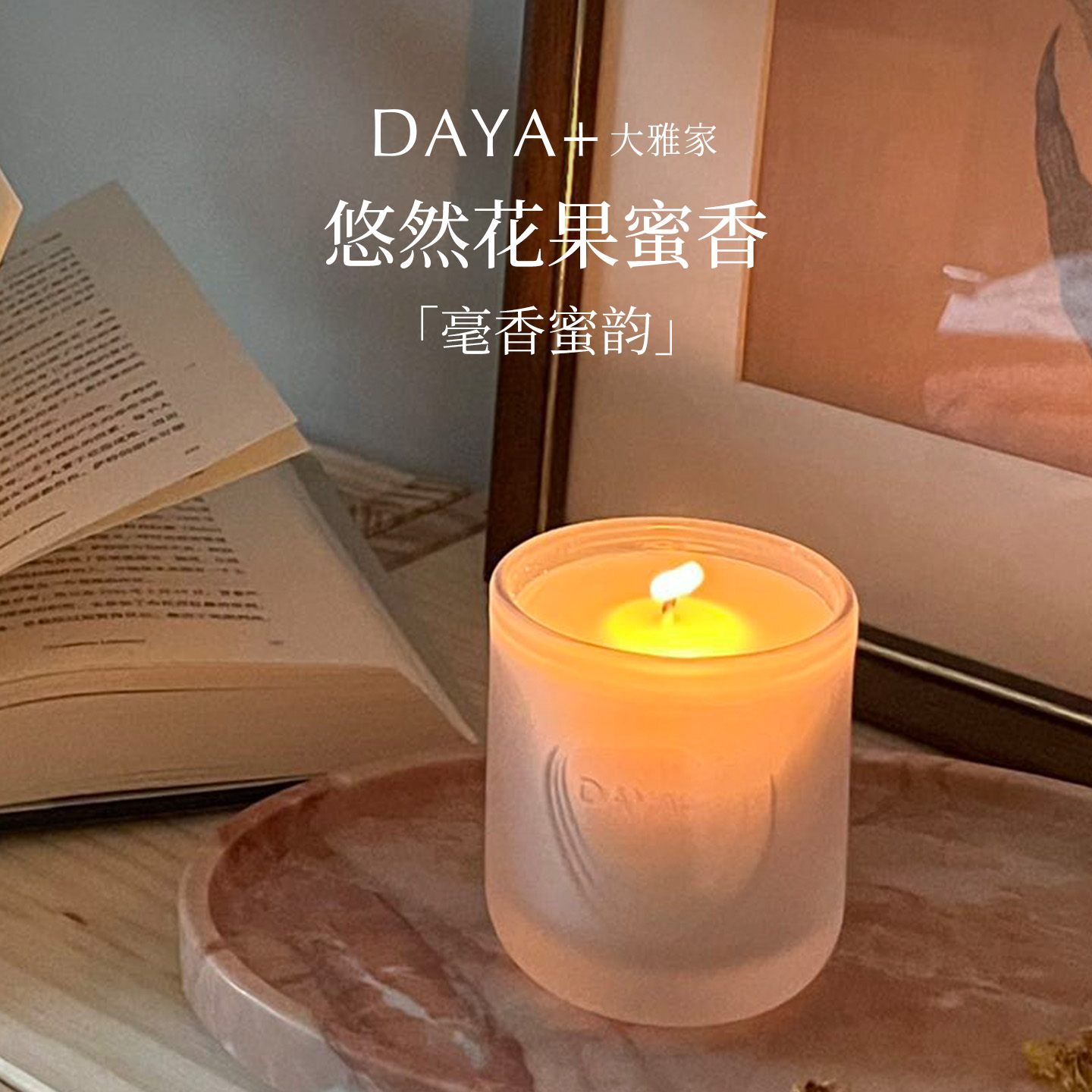 DAYA+大雅家天然白茶香氛蜡烛 白毫银针/白牡丹香氛110g