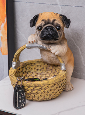 家点靓玄关收纳摆件美式家居饰品客厅装饰门口鞋柜上放钥匙小摆设