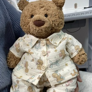 不含熊 衣服 巴塞罗熊巴纳布斯猪睡衣套装 桐桐妈手作