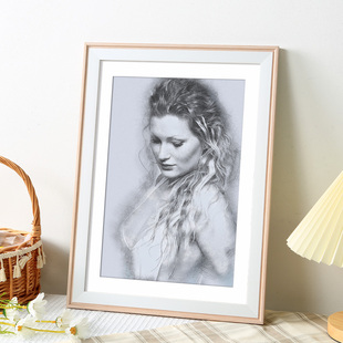 儿童画框挂墙相框a3A4纸4k八8K开水彩素描油画外框装裱12寸16框架