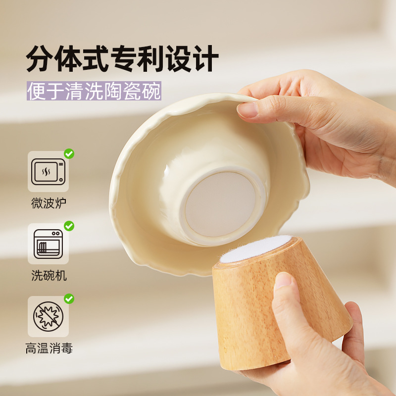 陶瓷猫碗喝水宠物喂食器高脚斜口护颈防打翻猫咪喝水粮碗狗碗食盆