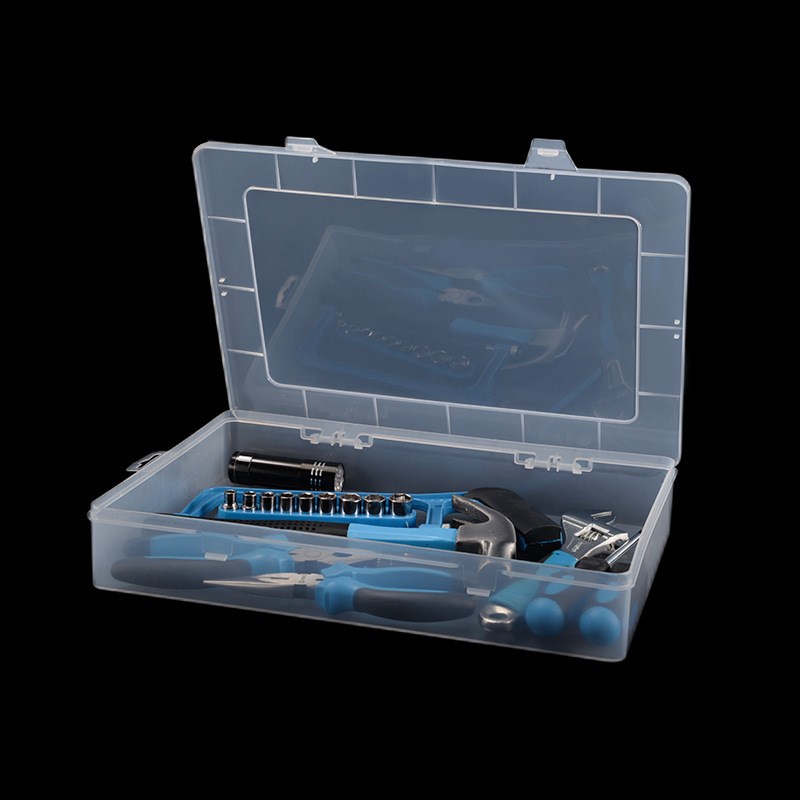 长方形PP透明塑料汽车配件收纳盒a4纸工具盒大空盒电子学业档案盒