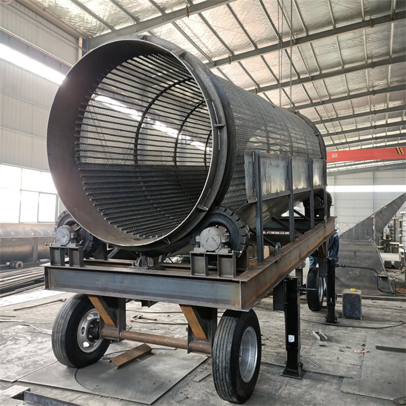 小型圆桶筛沙机 物料分选简易2024全新滚筒筛沙机 加厚无轴筛石机
