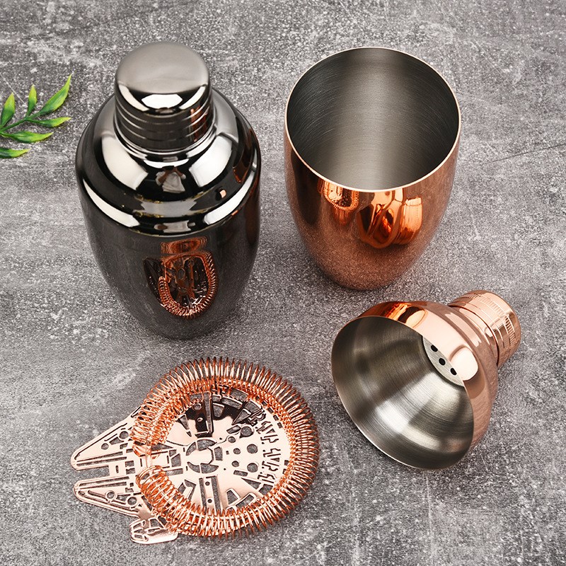 航天器调酒套装酒吧工具304不锈钢调酒套 鸡尾酒调酒器雪克杯套装