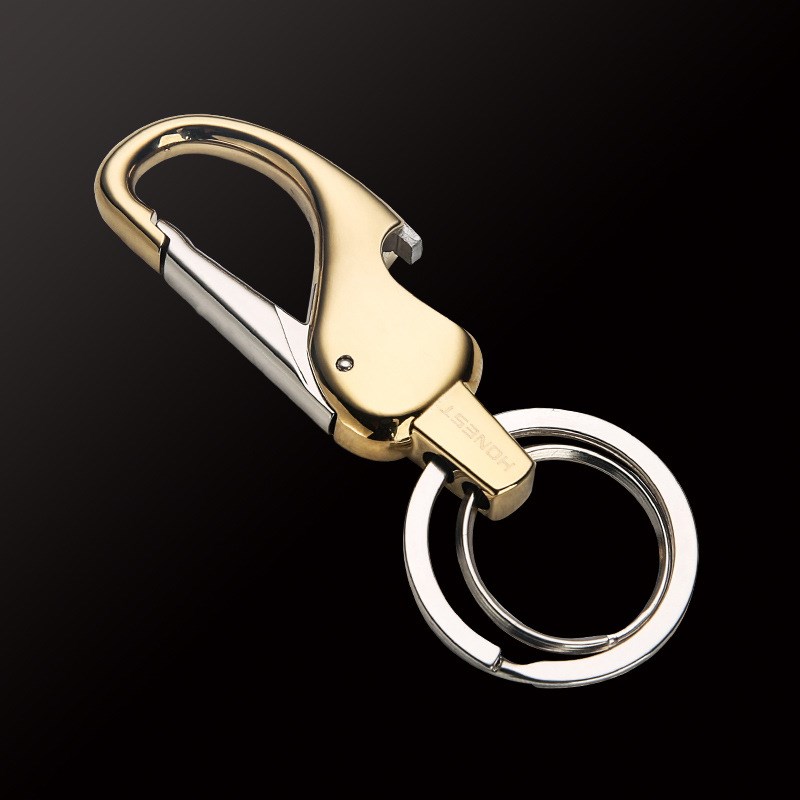 honest百诚腰挂钥匙扣 金属汽车钥匙扣挂件多功能带开瓶器