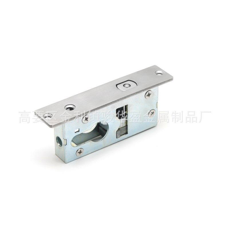 新款有框门机械门锁不锈钢平头大门地锁有框玻璃门插销锁厂家