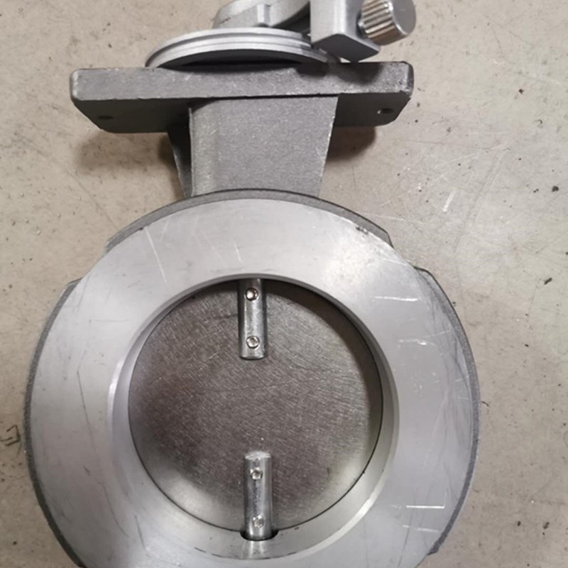 铝合金蝶阀风阀带刻度盘固定螺丝调节风量手动定位铝蝶阀1寸-6寸